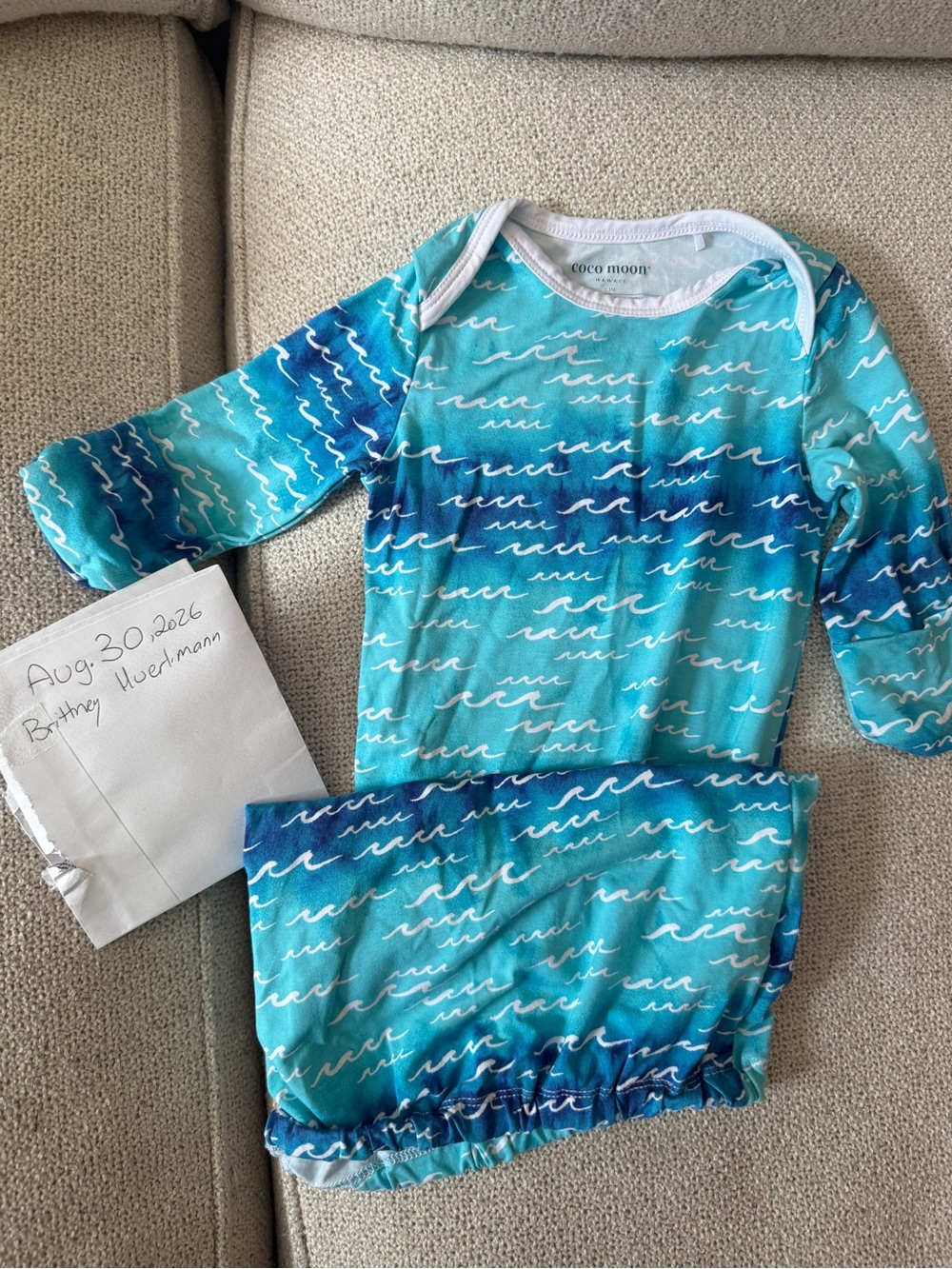 Coco Moon Toddler Blue Wave Sleep Sack Pajama Set